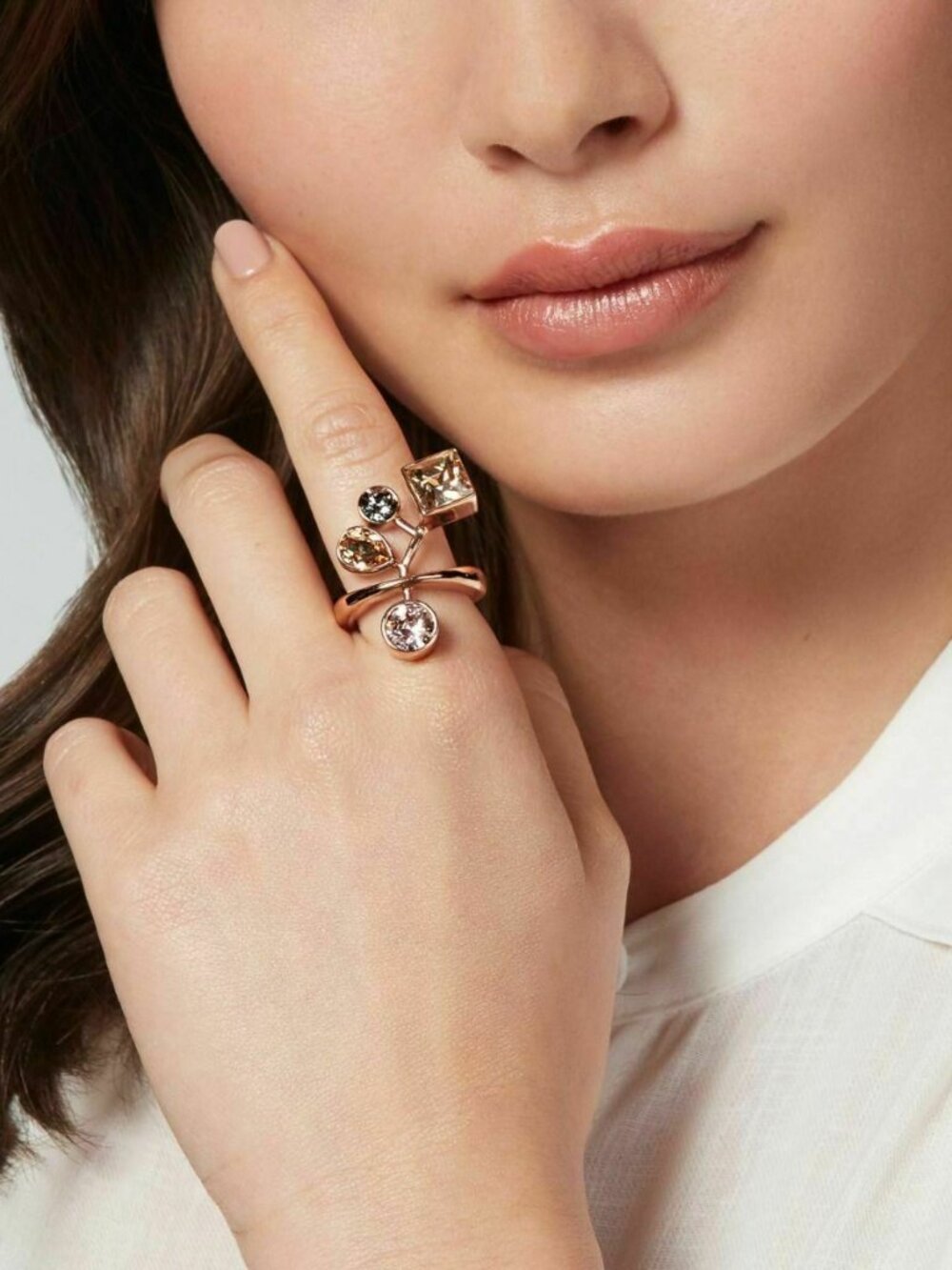 Swarovski Atelier by Peter Pilotto Arbol Cocktail Ring-Vintage Art Deco Style